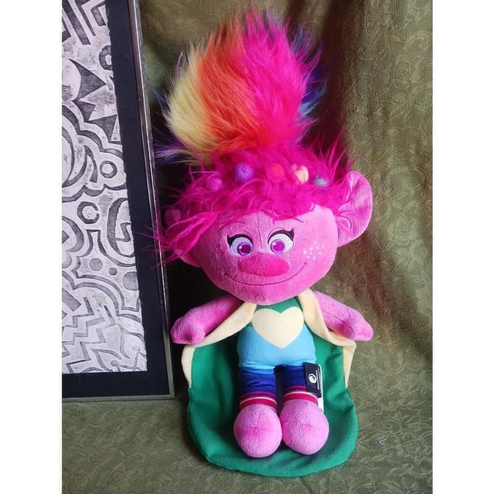 Trolls Princess Poppy Dreamworks 22" Plush Pillow Doll Rainbow Hair